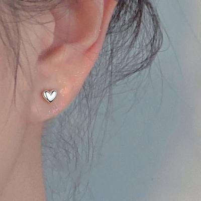 1 Pair Love Heart Stud Earrings Cute Elegant Birthday Gifts Exquisite Earrings