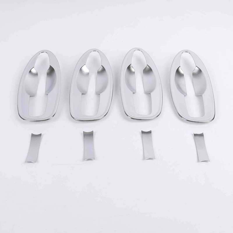 For Renault Kadjar 2016 2017 2018 Car Styling Exterior Door Handle Door Bowl Frame Cover Trim Protector Silver Chrome