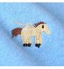 Women's Knitted Wool Cardigan with Round Neck and Small Horse Embroidery - 100% Pure Wool, New Autumn Collection.