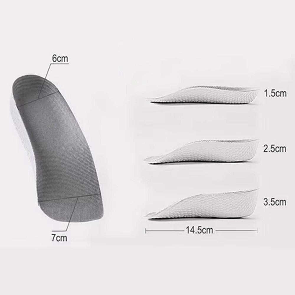 New EVA Height Increase Insoles Breathable Memory Foam 7 Points Lifts Shoe Pads Orthopedic Half Pads Arch Support