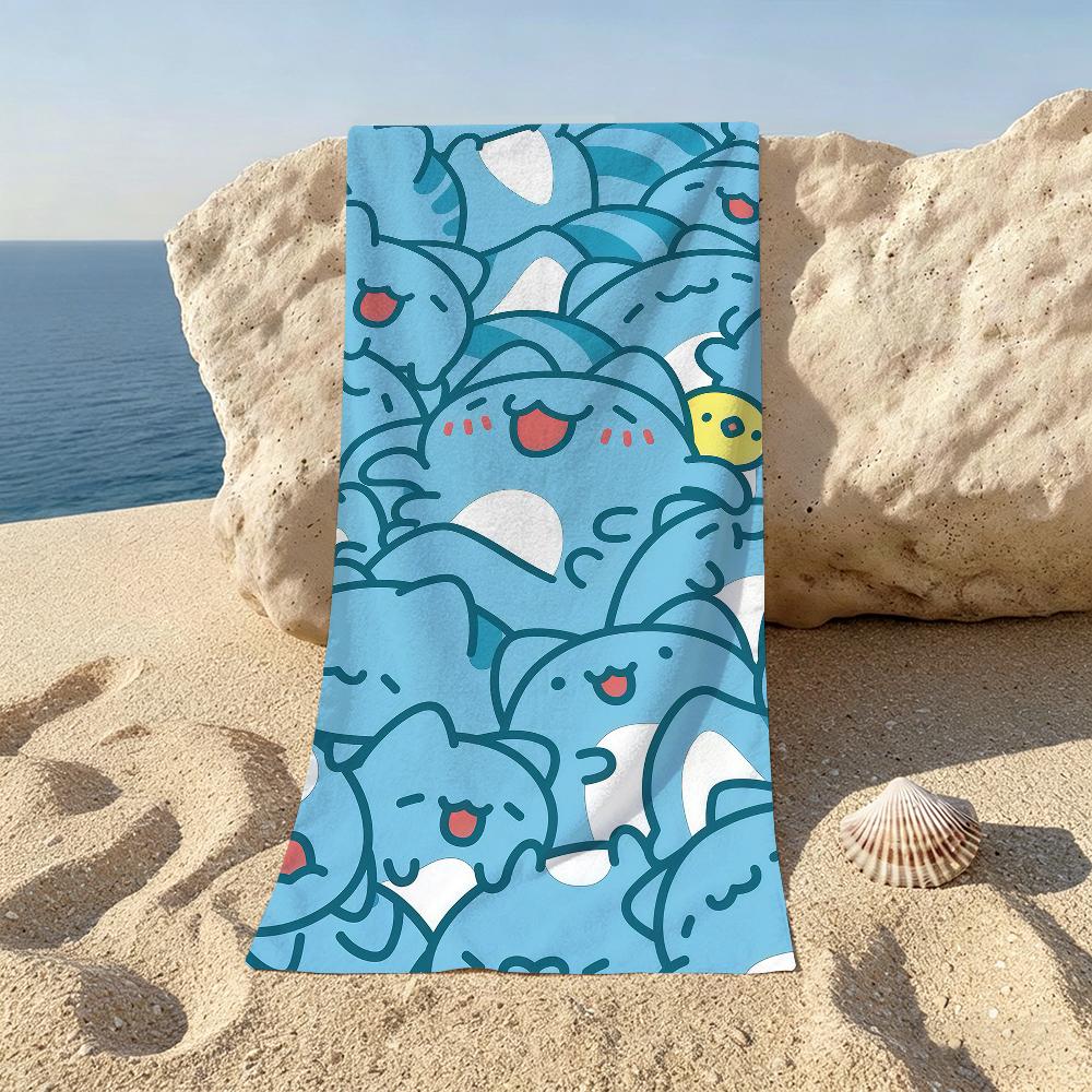 Cute B-Bugcat-Capoo Cartoon Beach Towel For Beaches Yoga Studios Gyms Hot Springs Swimming Pools And Picnics