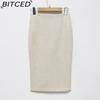BITCED Women's Fashion Casual Solid Color Print Summer Spring Skirt