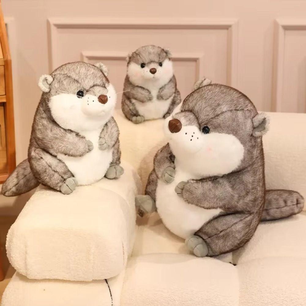 Chubby Face Plush Otter Dolls PP Cotton Animals Stuffed Toys Cute Otter Plush Toys  Christmas
