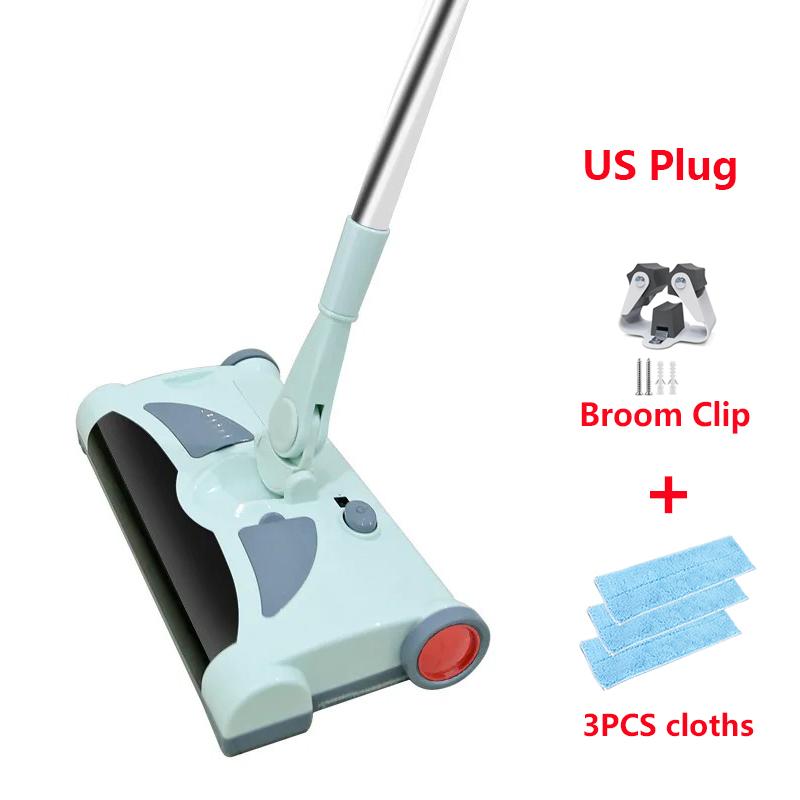 Newest Electric Floor Sweeper Cleaner Rechargeable Wireless Hand Push Vacuum Cleaner Household Mop Broom Machine