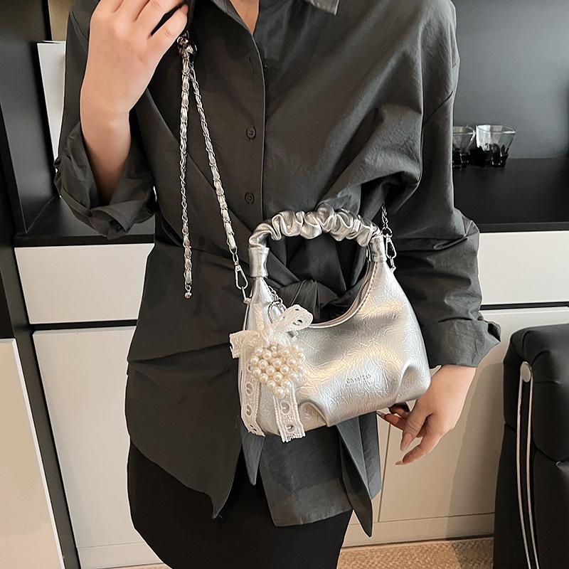 Dumpling bag women's new summer versatile chain messenger bag pleated portable small bag tide