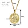 Edelstahl 7 Erzengel Amulett Anhänger Halsketten für Männer Frauen Vintage Runen Beschwörung Magischer Kreis Siegel Tag Halskette Schmuck