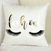 Luxurious Gold Shining Printed Cotton Throw Pillow Case For Elegant Home Decor