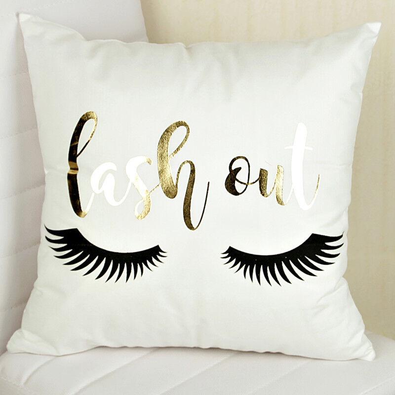 Luxurious Gold Shining Printed Cotton Throw Pillow Case For Elegant Home Decor