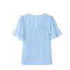 Summer New Doll Neck Loose Top Short Sleeve Bottoming Shirt Mom Summer Flare Sleeve Solid Color Blouse 3XL