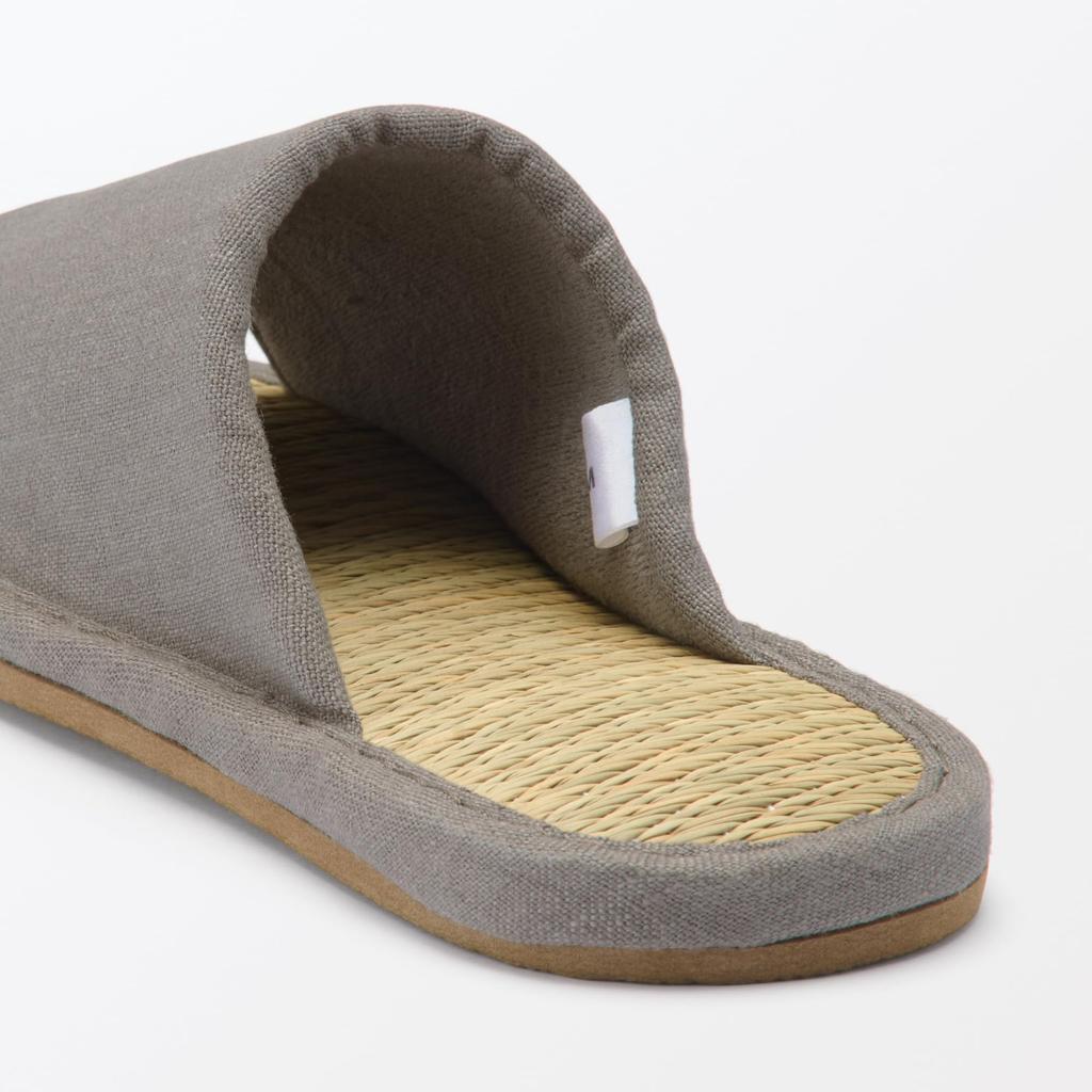MUJI Igusa Open XL Light 76409823 Hausschuhe, Vorne, (Größen 26,5-28cm), Braun,