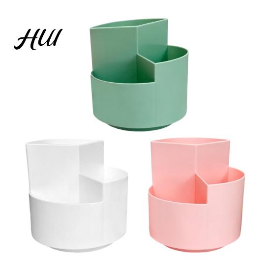 Multi-compartment Pen Holder 360 Degree Rotating Holder, Large Capacity Office Desk Organizer Desktop for School Home Storage Makeup Brush