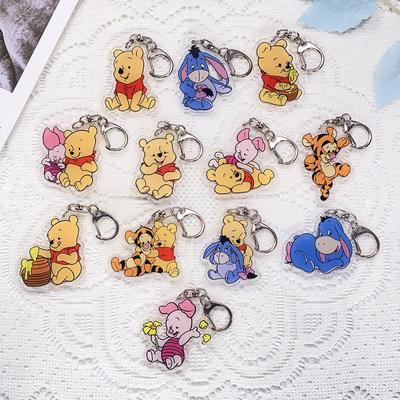 Portachiavi Auto Winnie the Pooh Accessori Portachiavi Carino Amici Regalo Ciondolo Divertente per Borsa Zaino