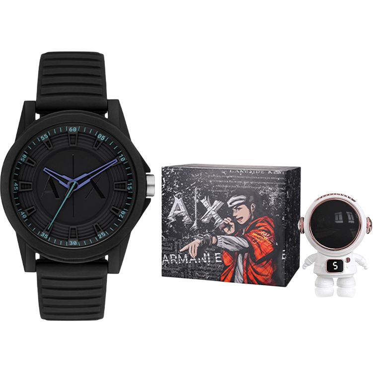 Armani Exchange AE Quarzwerk Schwarzes Zifferblatt Herrenuhren AX2533