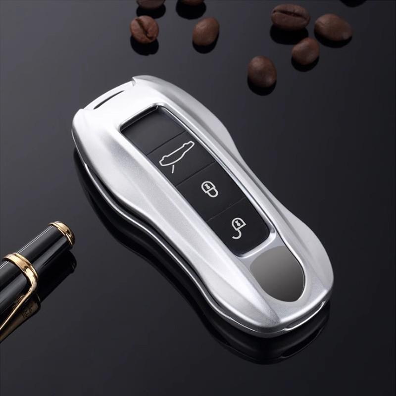 Aluminum Alloy Car Key Case Shell Key Cover For Porsche Cayenne Panamera - 911 Taycan Protective Accessory