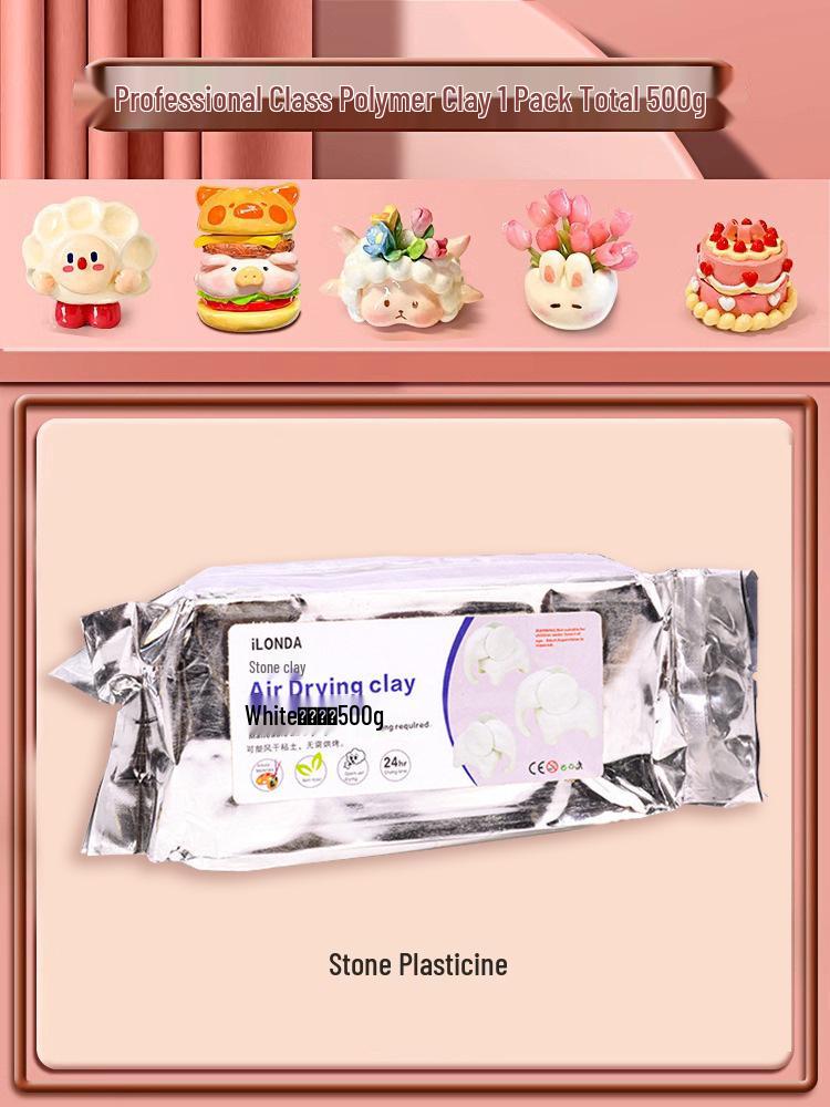 Handmade Stone Plastic Soft Clay DIY Set: No-Bake Clay with Tools & Materials