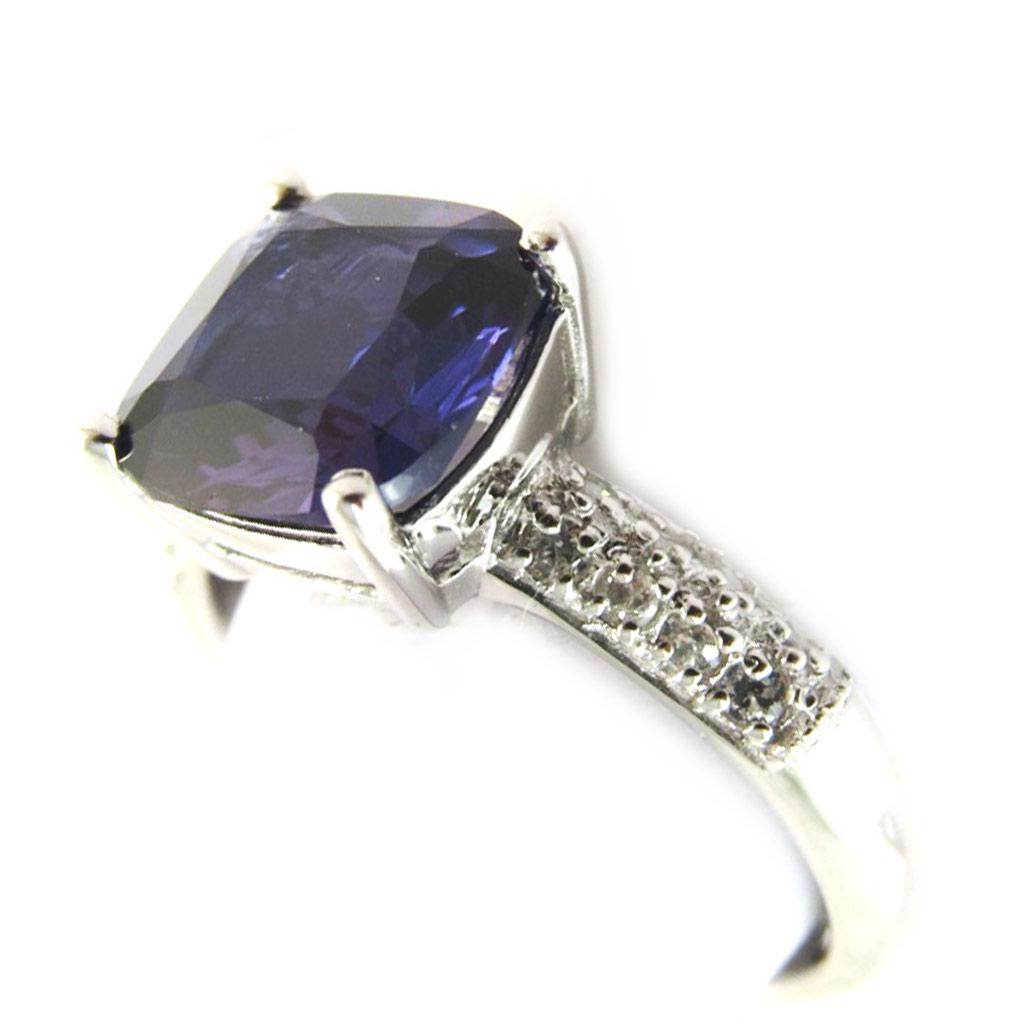 Deep Purple 'Sissi' Silver Ring
