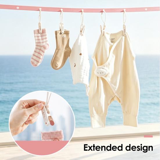 1/2/3Pcs Portable Clothesline for Travel, Indoor Outdoor Laundry Drying Line, No Drill Heavy Duty Clothes Drying Line with Holes