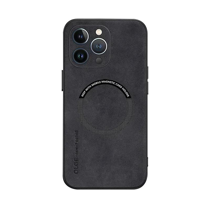 For Magsafe Luxury Leather Shockproof Phone Cases For iPhone 17 16 15 14 13 12 11 Pro Max Plus Magnetic Wireless Charging Cover