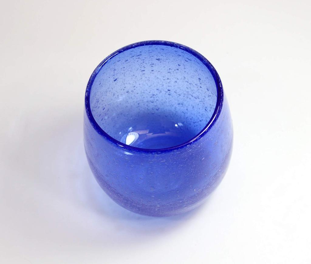 Minton Castle Enterprise New Instagrammable Tropical Style Bubbly Glass Blue Set of 6 [Commercial Set] (Large)