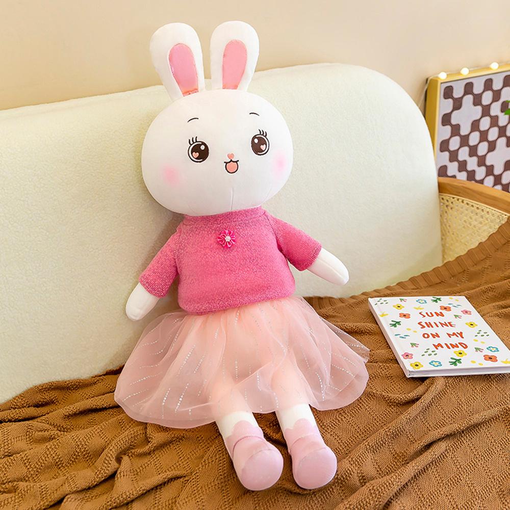 Cute Cartoon Rabbit Plush Toy Super Soft Stuffed Animals Throw Pillow For Home