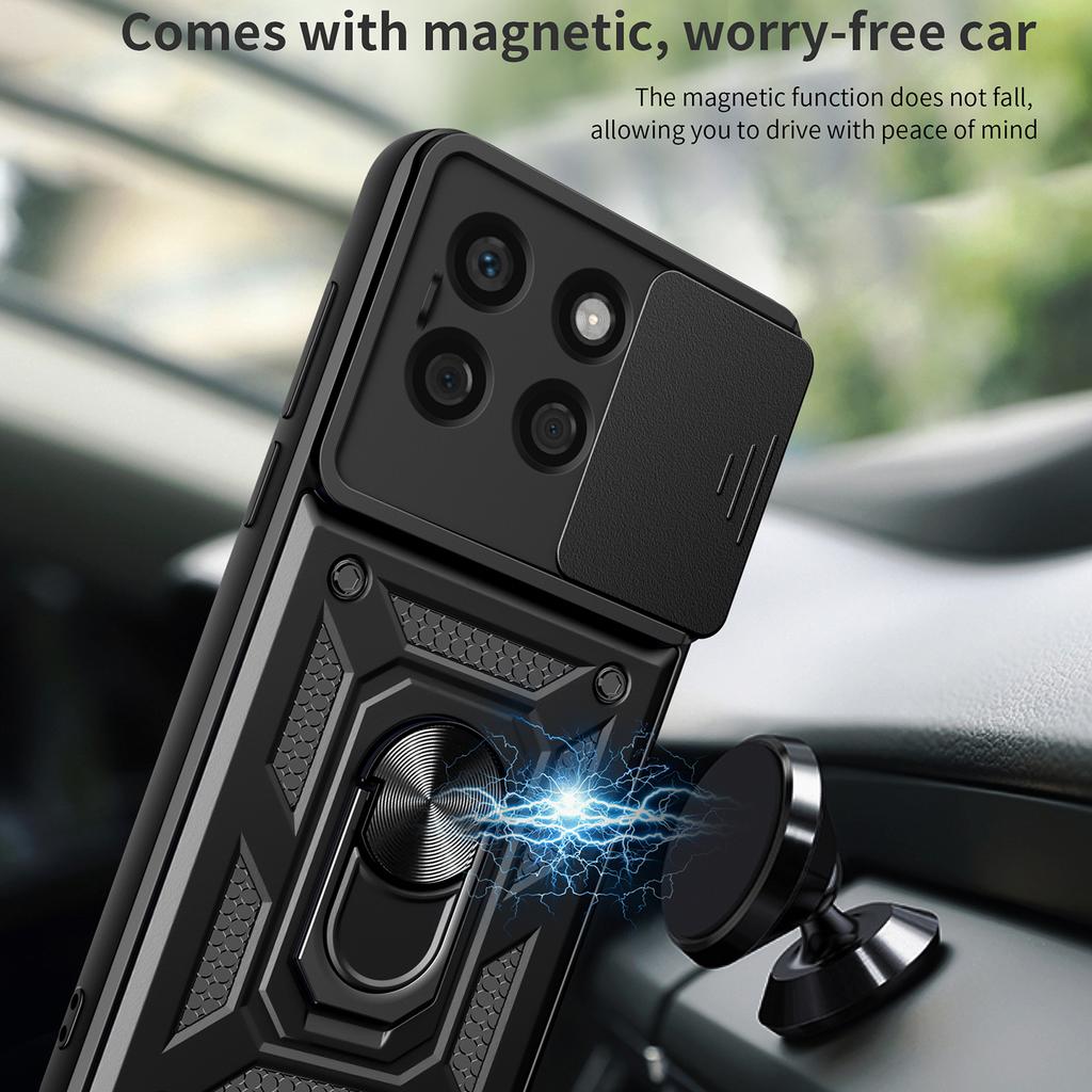 Für Honor X8b 4G Hülle PC+TPU Kameraschutz Handyhülle Eingebauter Ständer