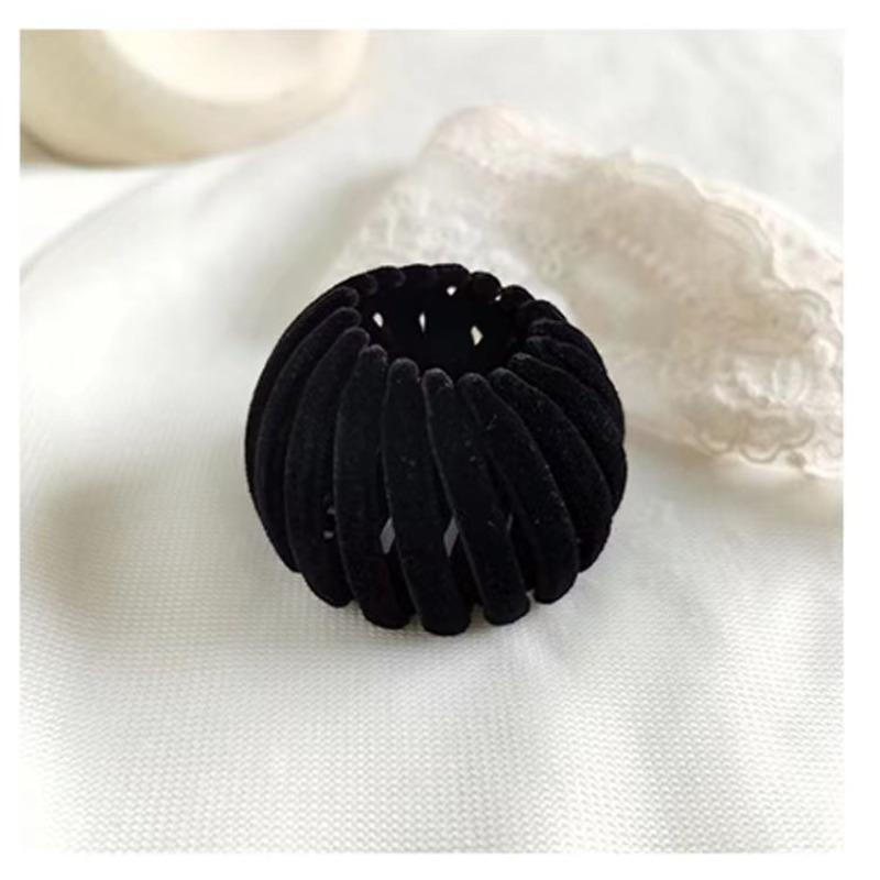 Velvet-textured Plush Feathered Bird Nest Holder Hair Curler Hairpin Hair Accessory