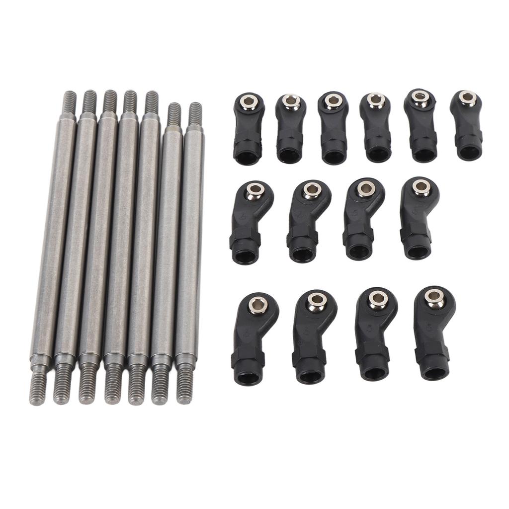 Full Car Tie Rod Kit 6mm Diameter Stainless Steel Easy Installation RC Connecting Rod Kit for Redcat