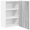 Hanging Cabinet Gray Sonoma and White 50 x 31 x 80 cm Particleboard