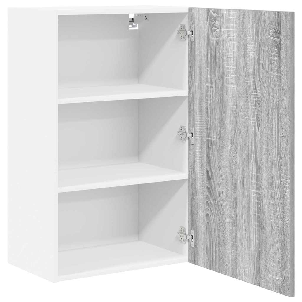Hanging Cabinet Gray Sonoma and White 50 x 31 x 80 cm Particleboard
