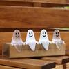 20pcs Sitting Pose Joy Garden Ghost Ornament Halloween Ghost Statue Decorations  Desktop Decoration