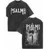 Men's Christian Faith T-Shirt Retro Washed Cotton Suitable for - Wear, Short Sleeve Round Neck Casual Religious Graphic Tee with Digital Verse Print,