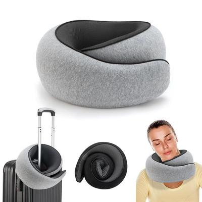 Tragbares U-förmiges Nackenstützkissen-Set aus Memory-Schaum für Reisen