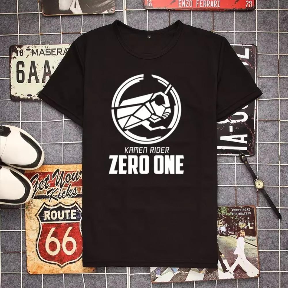 

Винтажные футболки для фанатов рыцаря в маске из мультфильма Den-O Kuuga Zero-One с принтом эмблемы, мягкие футболки для фанатов японского аниме Kamen Rider S