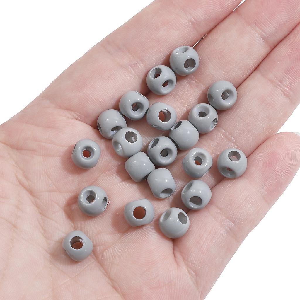 Handmade Bracelet Beads Acrylic Solid Color 8 × 6mm Four-way Straight Hole Beads String Accessories Handmade DIY Bracelet Pendant Jewelry Accessories