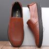Leather men's breathable and deodorant summer extra large size men's casual leather shoes soft leather Doudou men's shoes