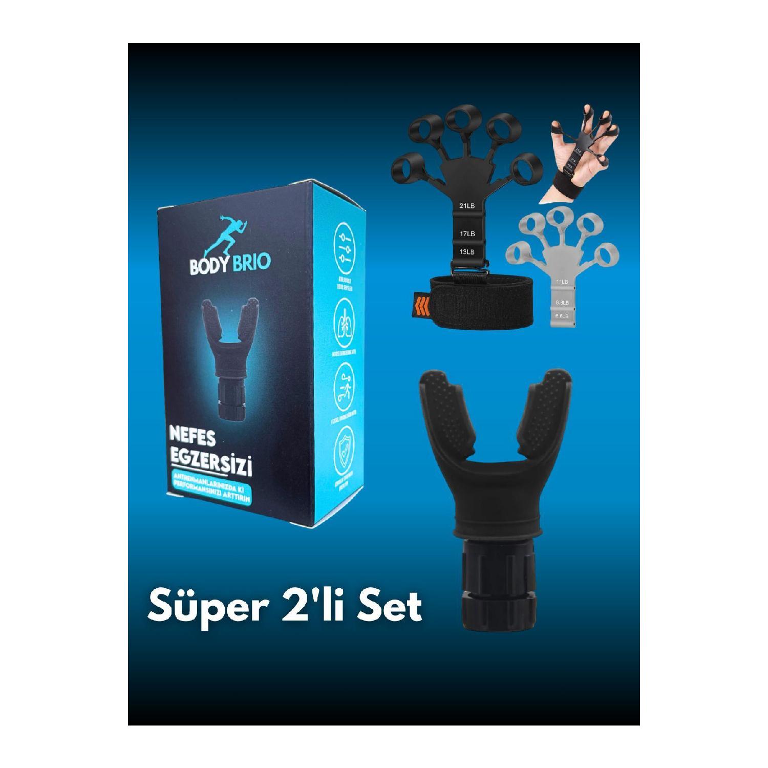 

Дыхательный тренажер — укрепитель для запястий и пальцев — супер набор из 2 штук чёрный