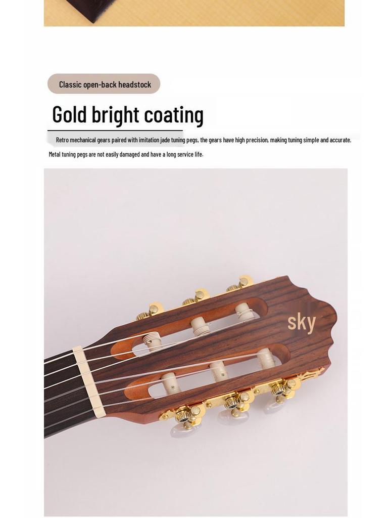 39palcová matná klasická kytara pro začátečníky