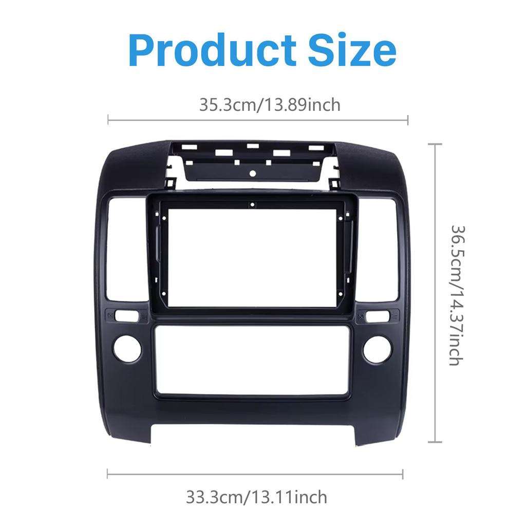 For Nissan Navara 2006-2012 9INCH Car Radio Fascia, Auto Stereo Panel Frame Dash Kit with Bezel Faceplate, No Battery Required