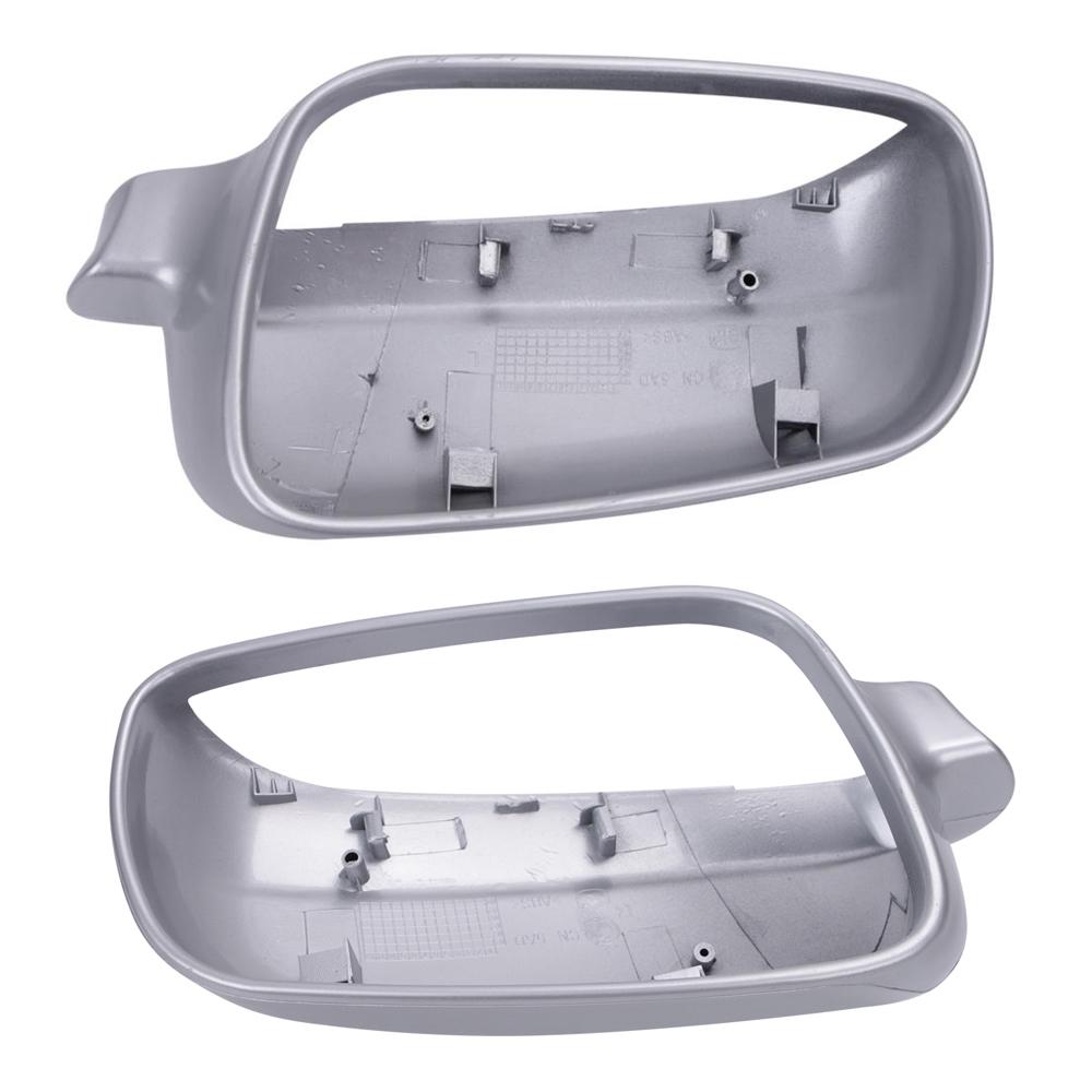 Pair Black Silver Car Rearview Mirror Cover Housing Casing Protection Caps For Golf Mk4 BORA Passat B5 1998-2005 Jetta
