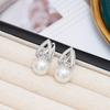 Real many hemp gray water drop horseshoe pearl pendant earrings for women's Chen Shu, the same light luxury high-end stud earrings, high-end earrings.
