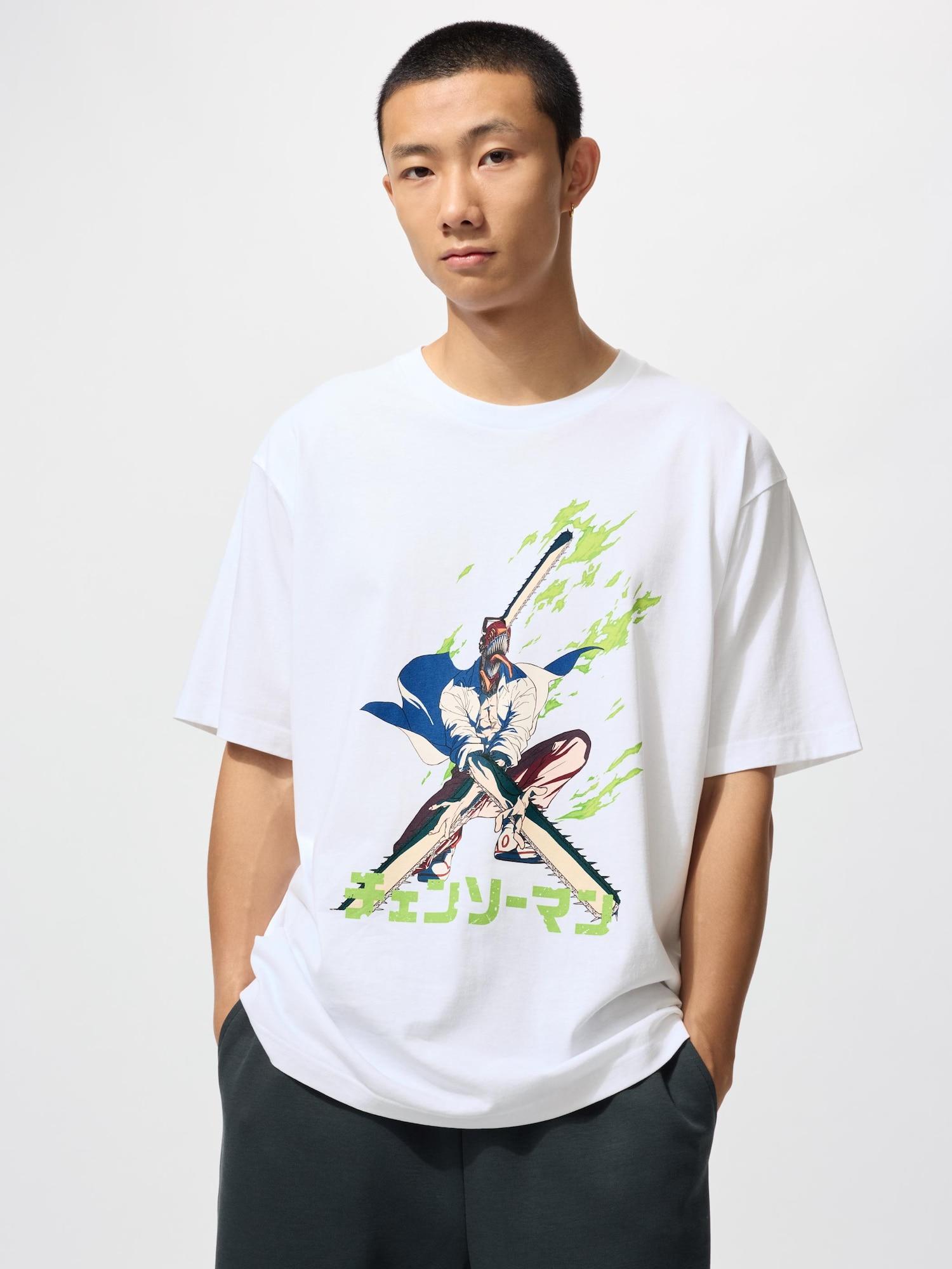 

Uniqlo Chainsawman UT Графическая футболка с коротким рукавом 1 00 WHITE/MEN 4XL