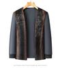 Men's Plus Size Business Casual Fleece-Lined Jacket with Detachable Fur Collar - 2025 Winter Collection