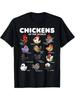 Chickens Kawaii Chickens of the World Cute Farmer Chicken T-Shirt