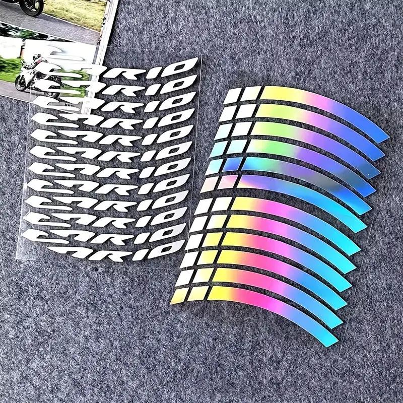 For VARIO Motorcycle 14 Inch Wheel Reflective Sticker Waterproof Personality Creative Color Warning Sticker