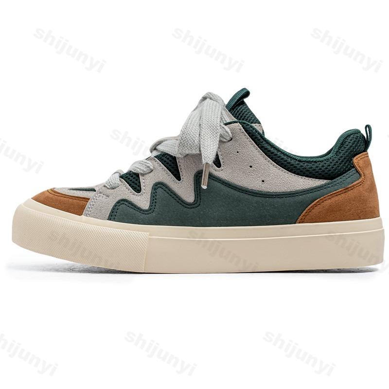 Fashion Men Fashion Trend Casual Shoes New Style Versatile Color Blocked Thick Soled Shoes Comfortable Height Increasing Chunky sneakers