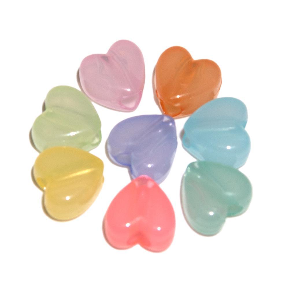 

Бусины из акрилового желе в форме звезд и сердец для самодельных украшений 100 pcs/pack