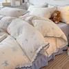 Brangdy Sea Salt Diary French Lace 4-Piece Summer Bedding Set