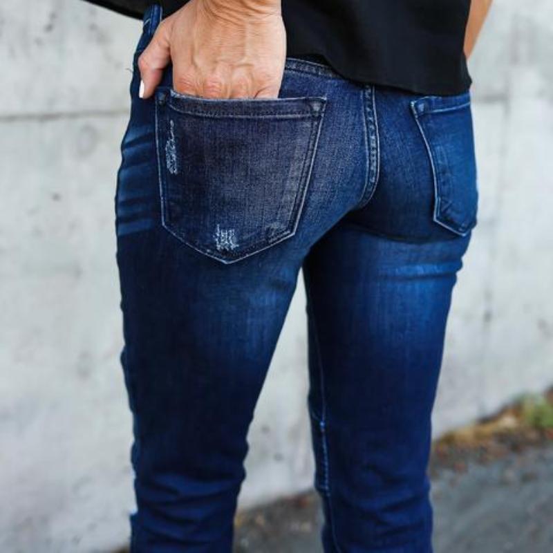 GMXIA Slimming Pressure Pleat Hole Breaking Stretch Pencil Leggings