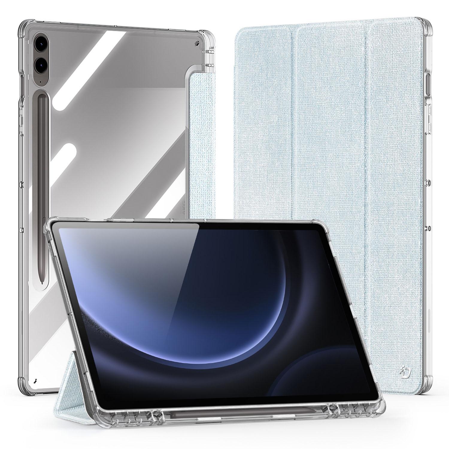 

DUX DUCIS Unid Series For Samsung Galaxy Tab S10+/S9+/S9 FE+ Case Auto Wake/Sleep TPU+PC+Leather Clear Tablet Cover Baby Blue