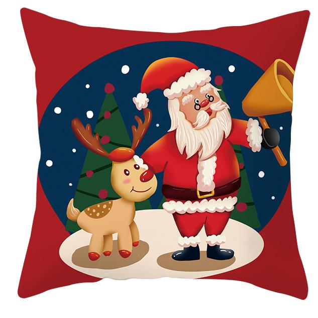 New Santa Claus Pillowcase Cute Christmas Home Cushion Cover Cute Cartoon Pillow